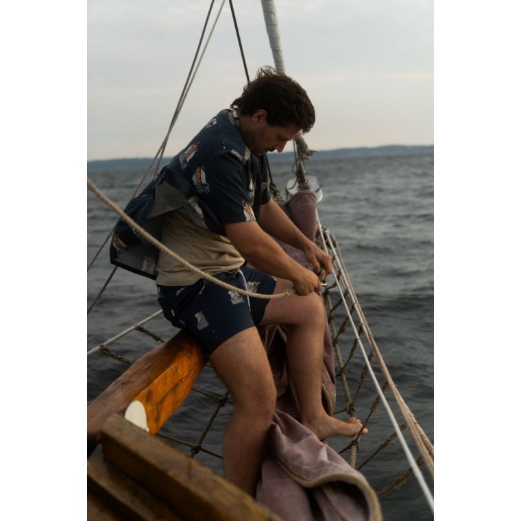 LAKOR - Save The Mermaids Short Sleeve Shirt - Midnight Navy