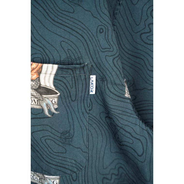 LAKOR - Save The Mermaids Short Sleeve Shirt - Midnight Navy