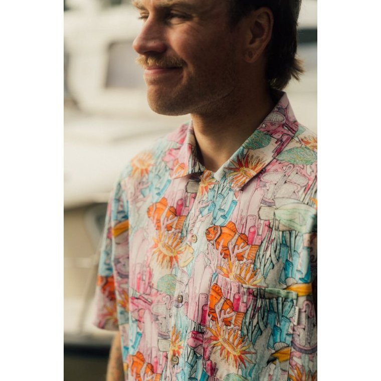 LAKOR - Underwater Garden Short Sleeve Shirt - Multicolor