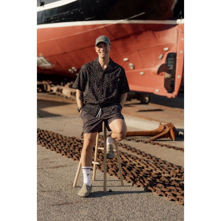 LAKOR - Sprinkle Lakridspibe Short Sleeve Shirt - Moonless Night