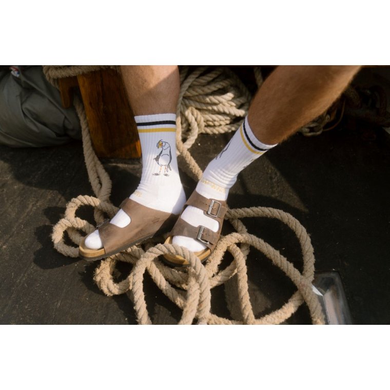 LAKOR - Flipping The Bird Tennis Socks - White