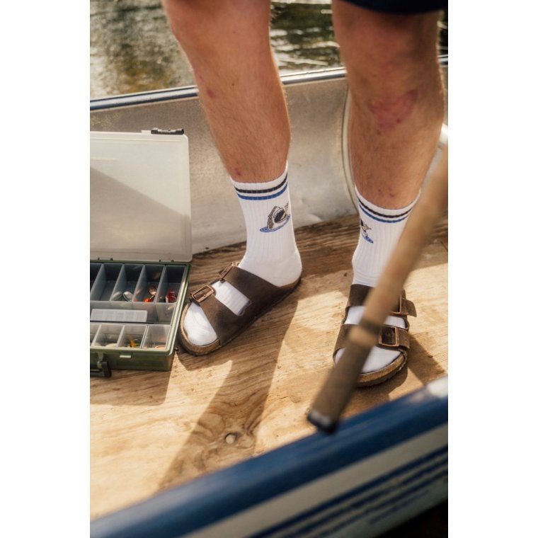 LAKOR - Shark Shaka Tennis Socks - White