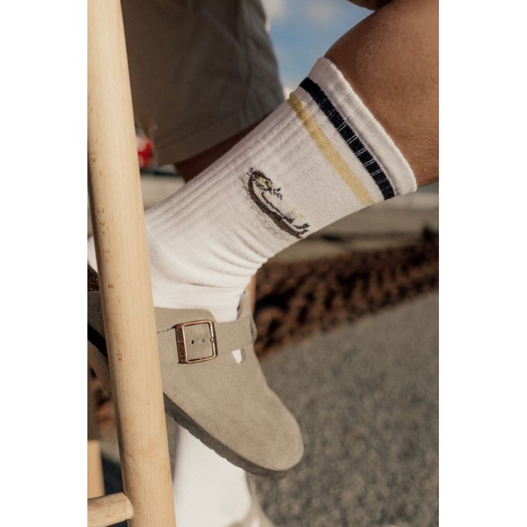 LAKOR - Otter Vacation Tennis Socks - white