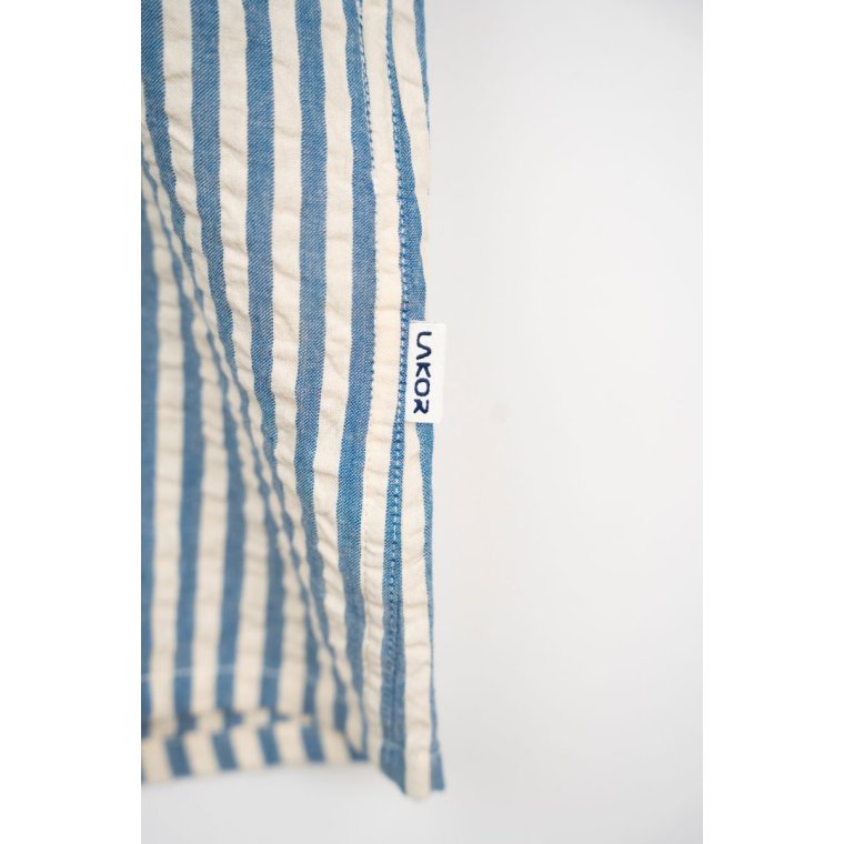 LAKOR - Seer Sucker Short Sleeve Shirt - Bering Sea