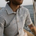 LAKOR - Seer Sucker Short Sleeve Shirt - Bering Sea