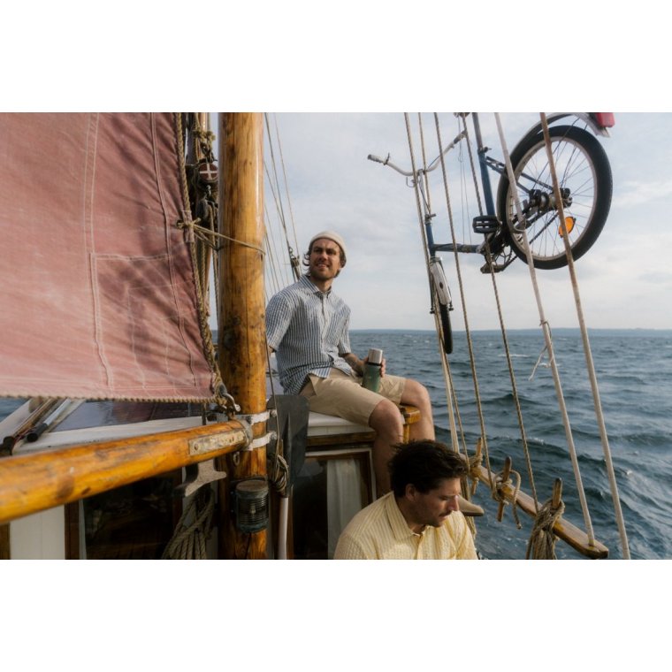 LAKOR - Seer Sucker Short Sleeve Shirt - Bering Sea