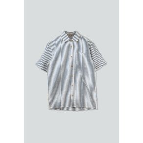 LAKOR - Seer Sucker Short Sleeve Shirt - Bering Sea