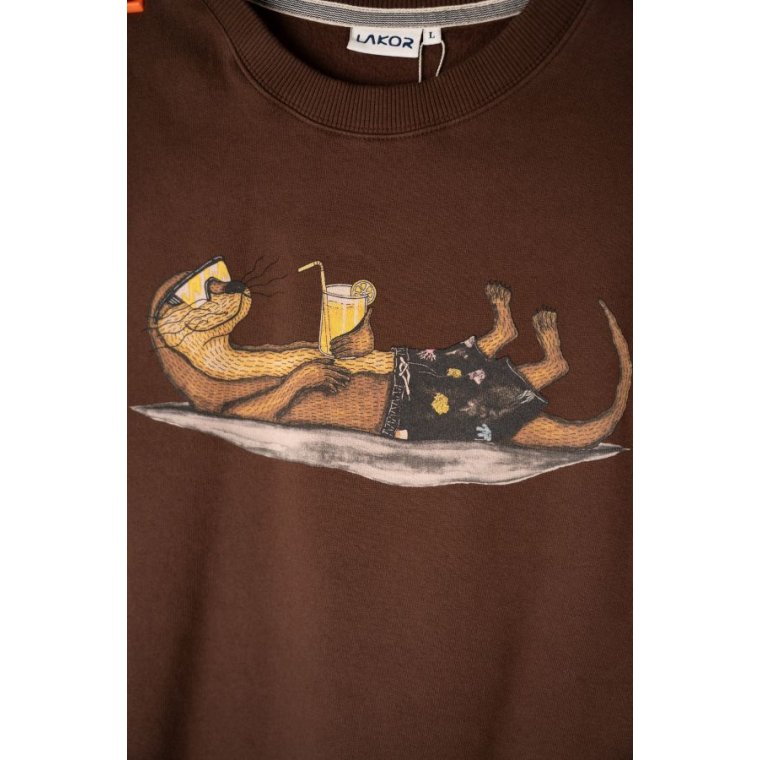 LAKOR - An Otter Vacation Crewneck - Chicory Coffee