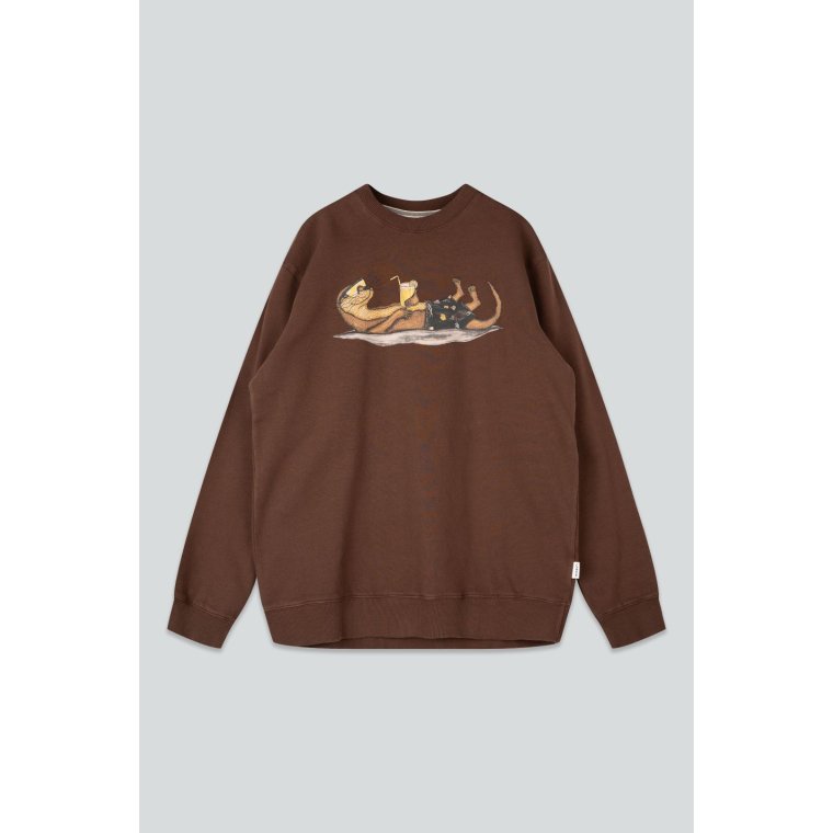 LAKOR - An Otter Vacation Crewneck - Chicory Coffee