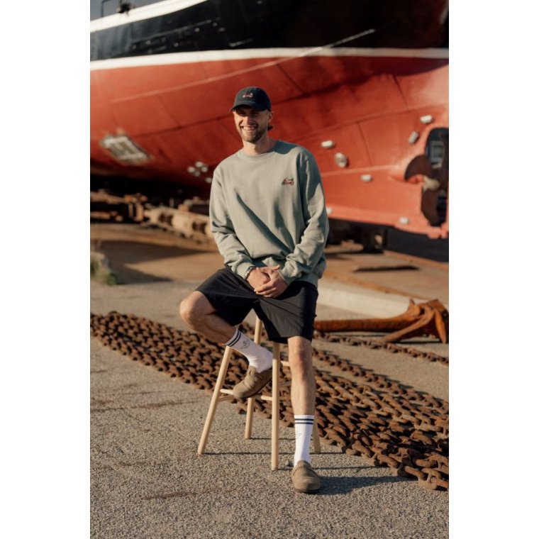 LAKOR - Mini Red Maxi Crewneck - Sea Spray