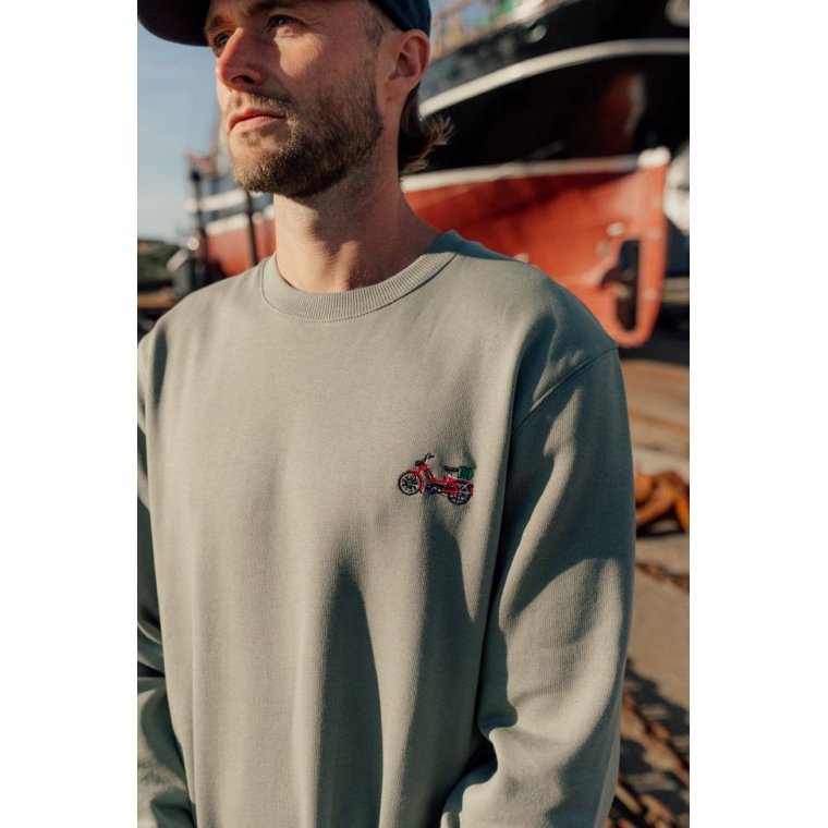 LAKOR - Mini Red Maxi Crewneck - Sea Spray