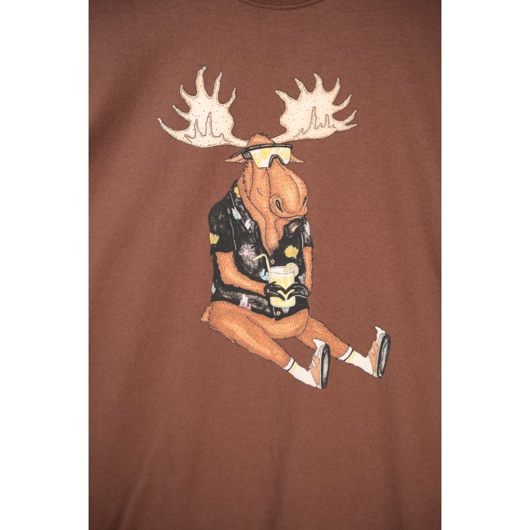 LAKOR - Booze Moose T-shirt - Chicory Coffee