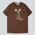 LAKOR - Booze Moose T-shirt - Chicory Coffee
