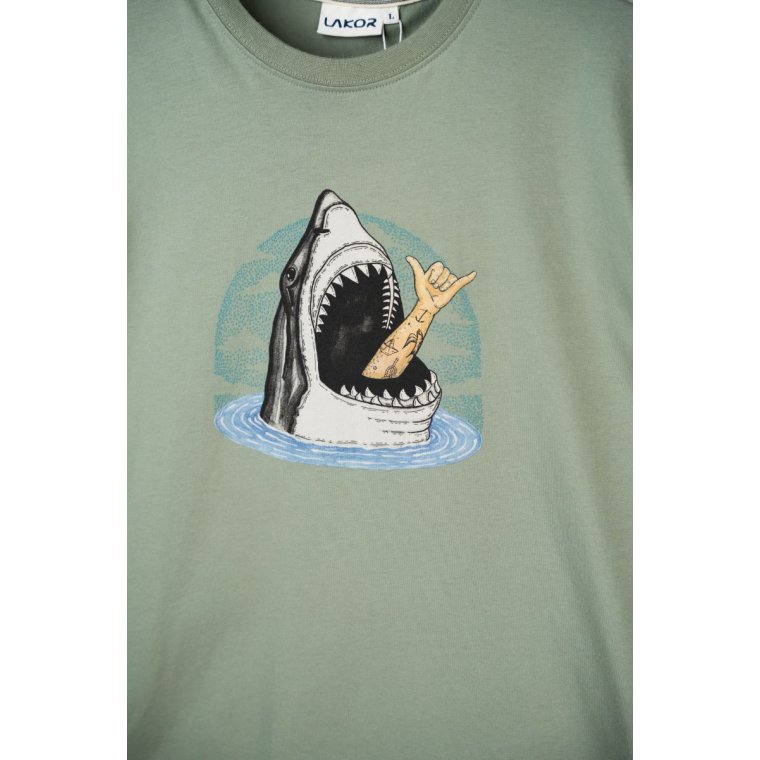 LAKOR - Shark Shaka T-shirt - Sea Spray