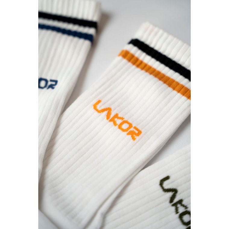 LAKOR - Logo Socks 3-pack - White