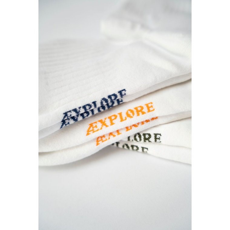 LAKOR - Logo Socks 3-pack - White