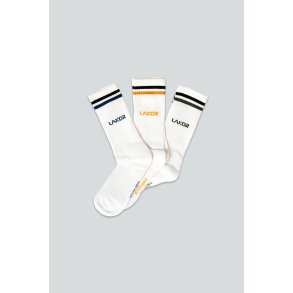 LAKOR - Logo Socks 3-pack - White