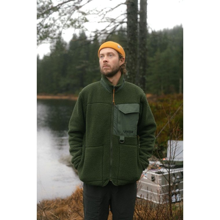 LAKOR - Bear Sherpa Jacket - Riffle Green