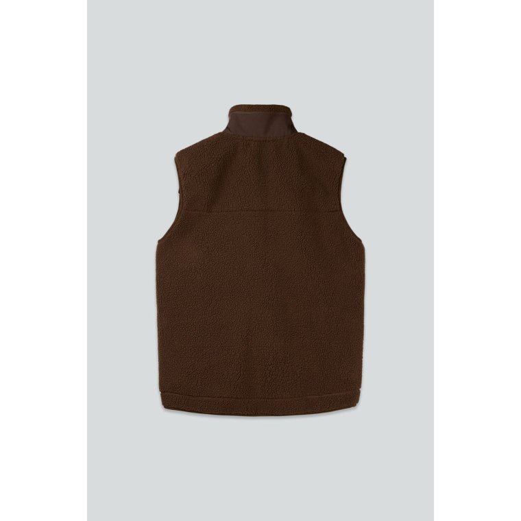 LAKOR - Bear Sherpa Vest - Coffee Bean