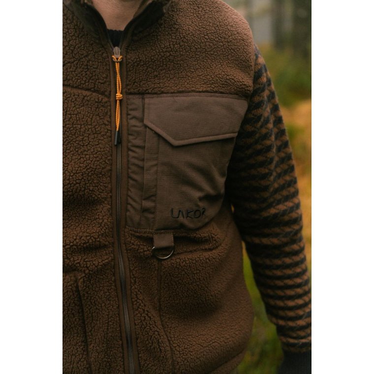 LAKOR - Bear Sherpa Vest - Coffee Bean