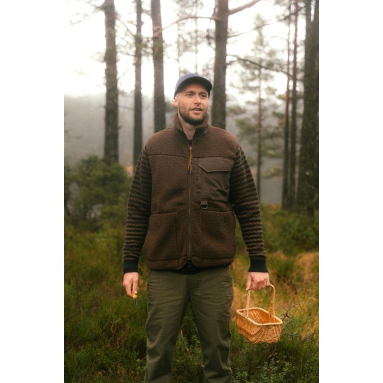 LAKOR - Bear Sherpa Vest - Coffee Bean