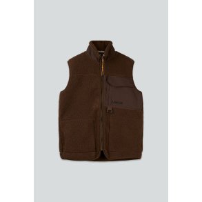 LAKOR - Bear Sherpa Vest - Coffee Bean