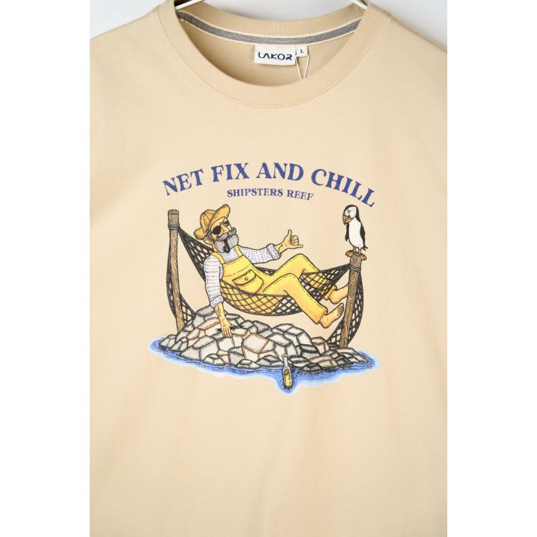 LAKOR - Net Fix and Chill T-shirt - White Pepper