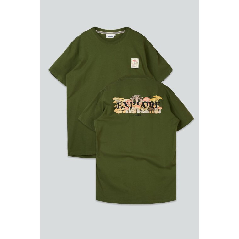 LAKOR - Mushroom Forest T-shirt - Riffle Green