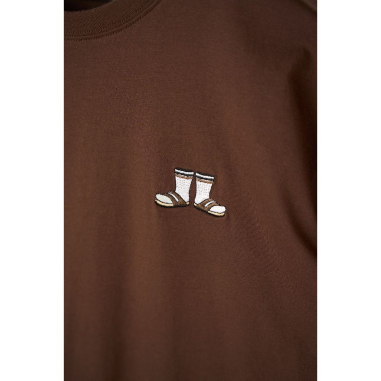 LAKOR - Mini Socks & Sandals T-shirt - Chicory Coffee