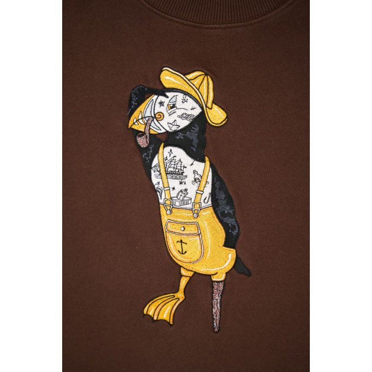 LAKOR - Sea Parrot Seaman Crewneck - Chicory Coffee