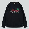 LAKOR - Red Maxi Crewneck - Moonless Night
