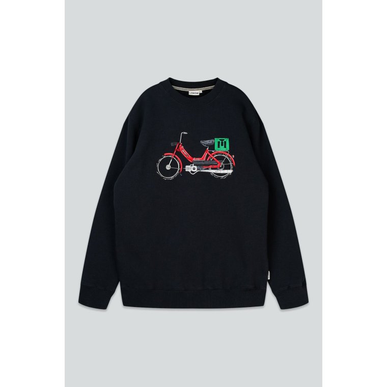 LAKOR - Red Maxi Crewneck - Moonless Night
