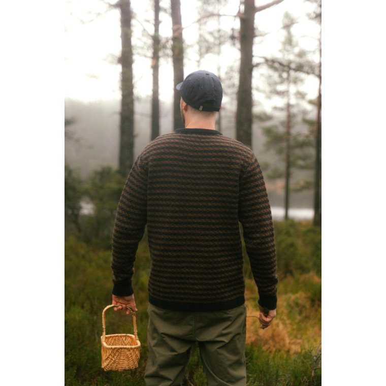 LAKOR - Faroese Fisher Knit - Navy/Brown