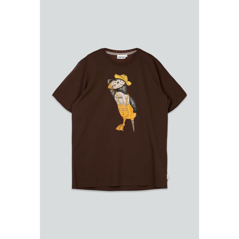 LAKOR - Sea Parrot Seaman T-shirt - Chicory Coffee