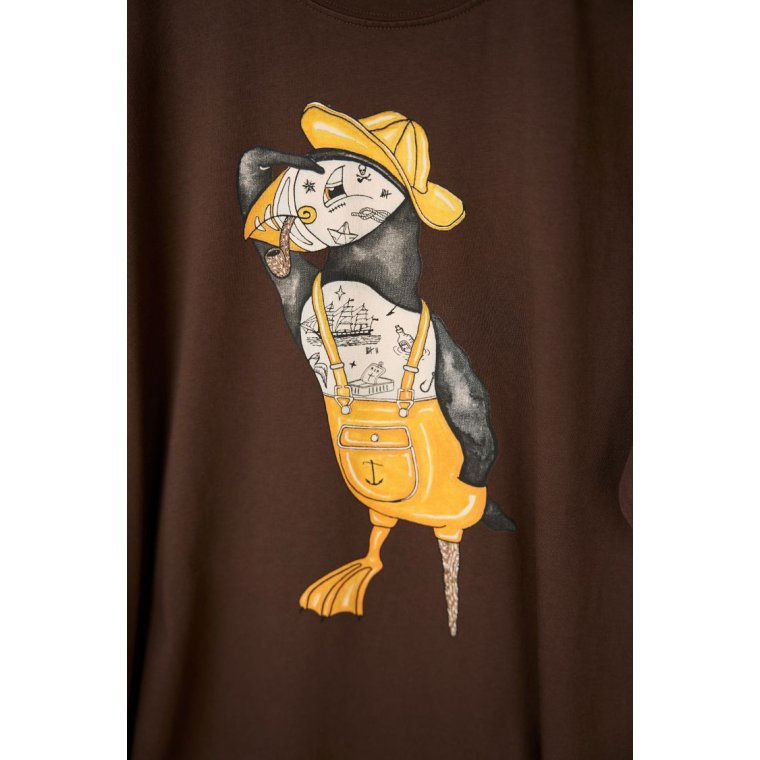 LAKOR - Sea Parrot Seaman T-shirt - Chicory Coffee