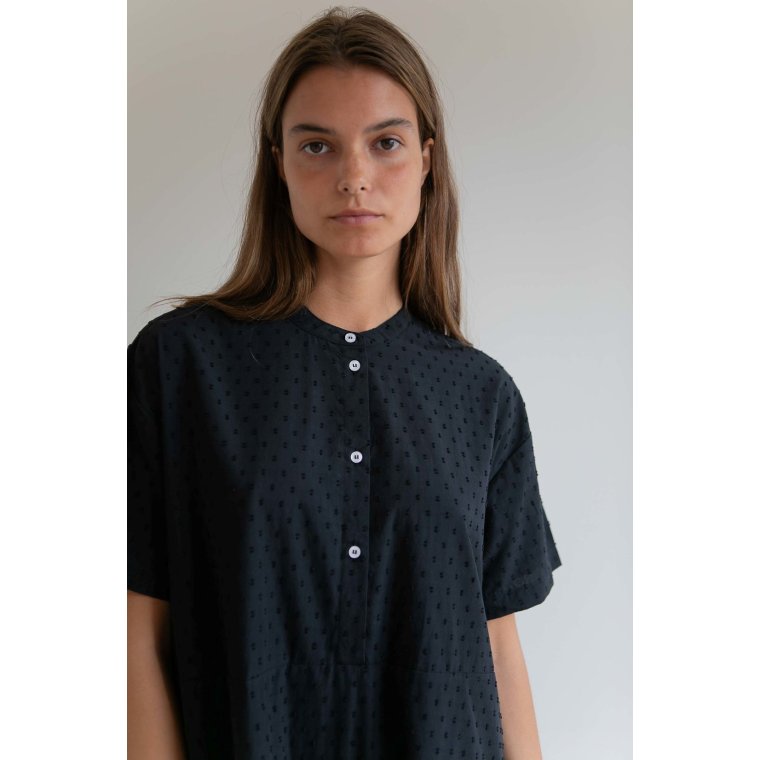 Studio Feder - LEA DRESS - DOBBY - BLACK