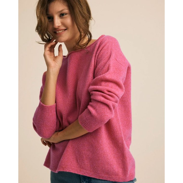 GORRIDSEN - Leda Blouse - wool - Pink Melange