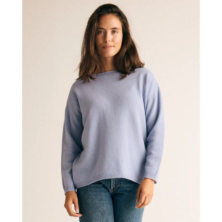 GORRIDSEN - Leda Blouse - wool - Pastel Blue