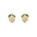 PICO - Lemon Crystal Stud - Forgyldt
