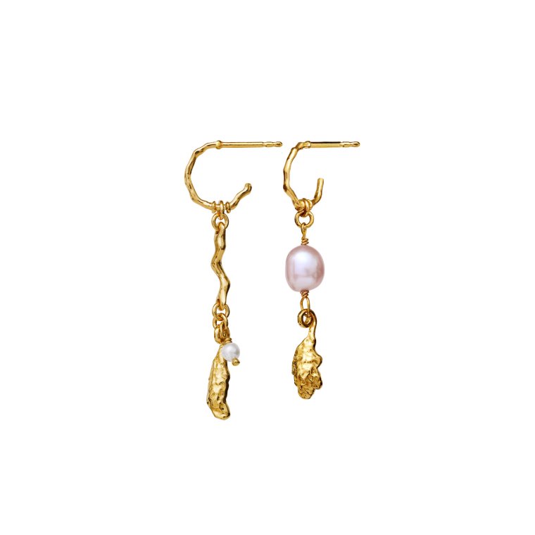 Maanesten - Lyric Earrings - Forgyldt