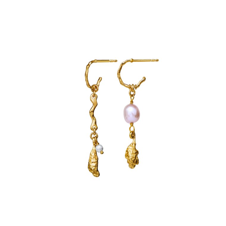 Maanesten - Lyric Earrings - Forgyldt