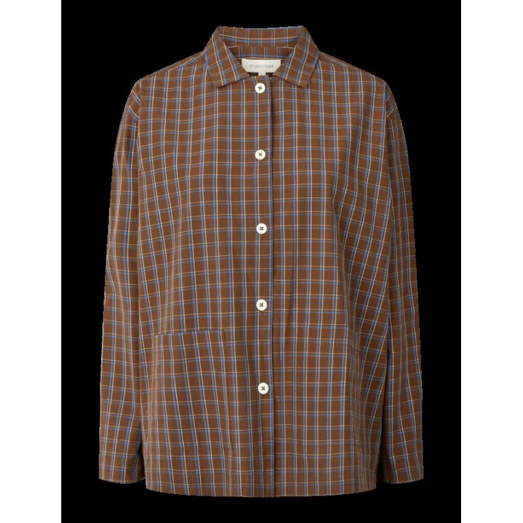 Studio Feder - MALOU SHIRT - POPLIN - CHESTNUT