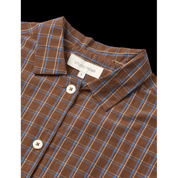 Studio Feder - MALOU SHIRT - POPLIN - CHESTNUT