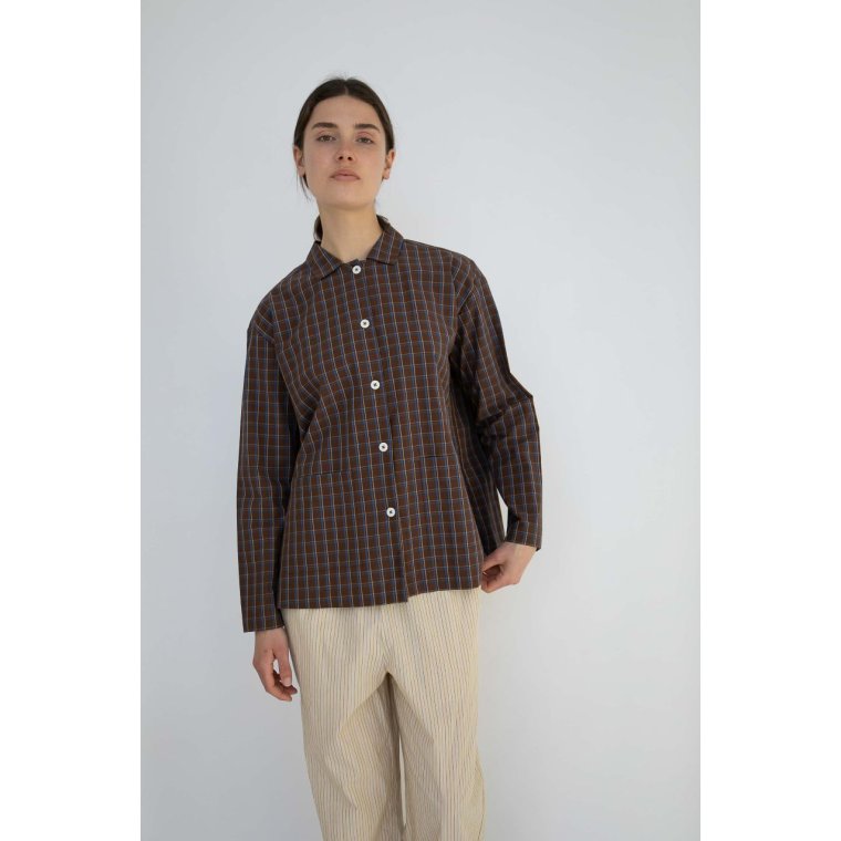 Studio Feder - MALOU SHIRT - POPLIN - CHESTNUT