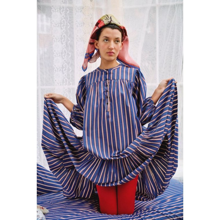 HABIBA - MARMI BABYDOLL DRESS - JAPAN BLUE