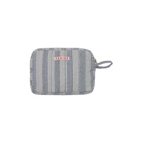 HABIBA - STOCKHOLM STRIPE MAKEUP CLUTCH - SEA