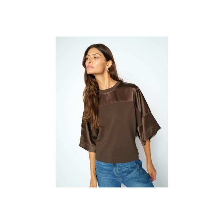 Mos Mosh - MMLela O-SS Satin Sweatshirt - Delicioso