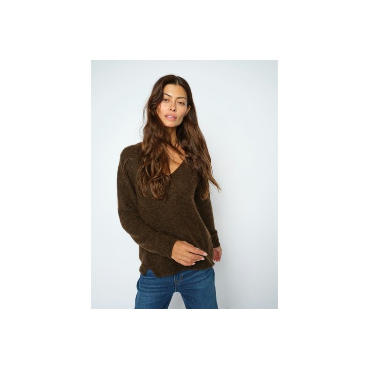 MOS MOSH - MMMape Sophia V-Neck Knit - Delicioso