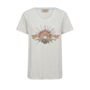 Mos Mosh - MMTonia O-SS Glam Tee - Ecru