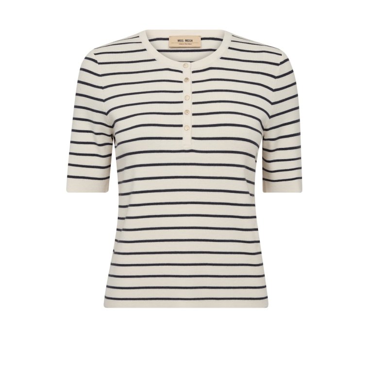 Mos Mosh - MMAliz Caliz Stripe SS Knit - India ink
